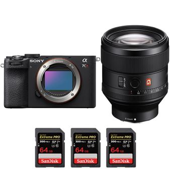 Sony A7CR Preto + FE 85mm f/1.4 GM + 3 SanDisk 64GB Extreme PRO UHS-II SDXC 300 MB/s + PDF MCZ DIRECT - 1