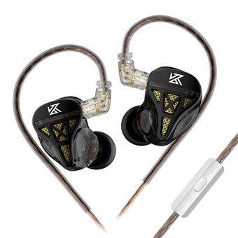 Auriculares Curvos SZSMART KZ DQS HIFI com Microfone | preto | In ear | sensibilidade 110±3db - 1