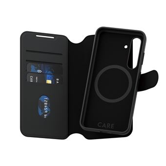 Capa para Telemóvel PanzerGlass CARE™ by PanzerGlass® Tango 2-in-1 Wallet Case w. Qi Compatible Samsung Galaxy S24 | Preto - 1