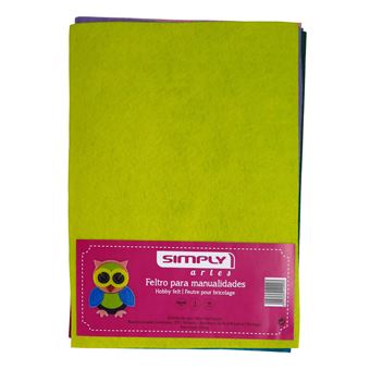 Feltro Simply | 20 x 30 cm | 1 mm | 82.A/4 | Sortido com 10 - 1