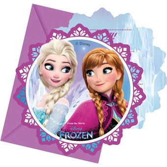 Cartões e Envelopes de Convite para Festa Disney Frozen | 6 unidades - 1