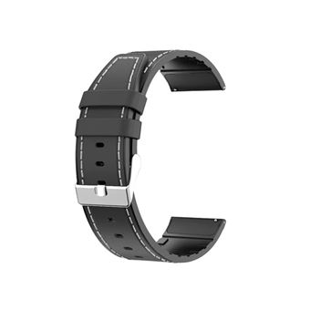 Bracelete Couro e Silicone Premium Gift4Me para Huawei Watch GT 5 Pro - 46mm | Preto - 1