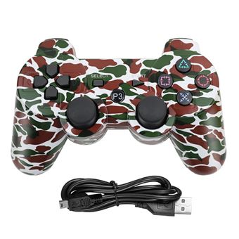 Comando para PS3 Nanlin | Sem Fios | Dualshock | Bluetooth | 3 Jogos | sixaxis gamepad | camuflagem vermelha - 1