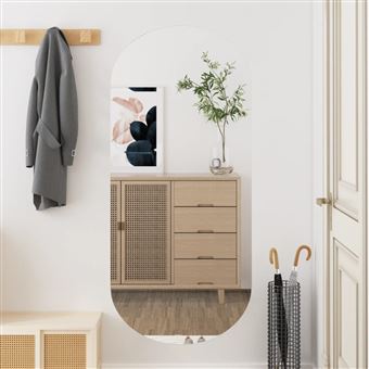 Espelho de parede vidaXL | oval 45x100 cm | vidro - 1