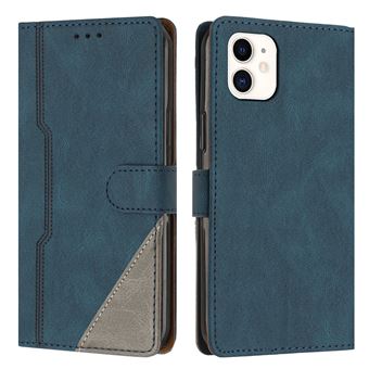 Capa FOXDOCK para iPhone 11 | Fecho Magnético | Pele TPU Macia | 3 Compartimentos para Cartões | Função de Suporte | Azul - 1