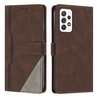 Capa FOXDOCK para Samsung Galaxy A33 5G | Fecho Magnético | Pele TPU Macia | 3 Compartimentos para Cartões | Função de Suporte | Castanho - 1