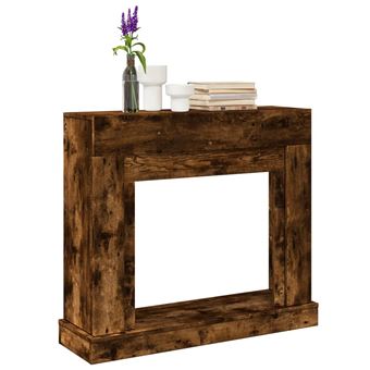 Cornija de lareira vidaXL | 100x30x87,5cm | derivados madeira carvalho fumado - 1