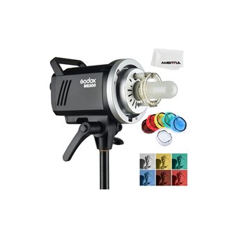 Flash Strobe Godox MS300 300W + Lâmpada de Modelagem 150W + Filtros - 1
