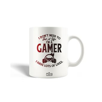 Caneca Maniacase Citações Eu não preciso de arranjar uma vida Eu sou um jogador Eu tenho muitas vidas Art Print - 1