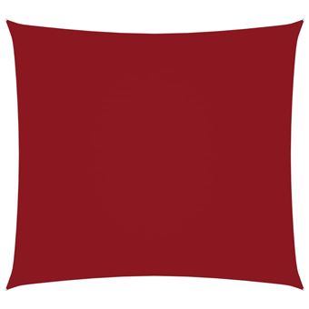 Para-sol vidaXL estilo vela tecido oxford quadrado 7x7 m vermelho - 1