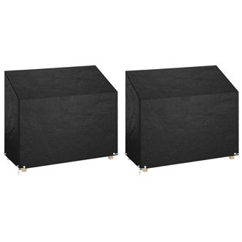 Capas para banco Jardim vidaXL | 2 Peças | 8 Ilhós | 160x70x70/88 cm | polietileno - 1