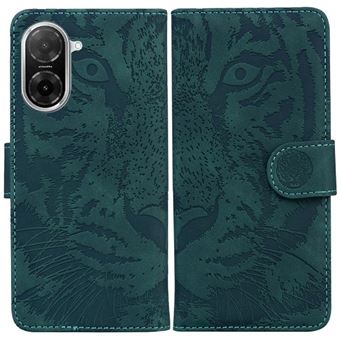 Capa ZURSANA para Xiaomi Redmi A5 4G | Flip | Couro Sintético | Estampa de Tigre | Espaços para Cartões | Verde - 1