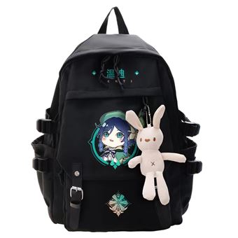 Mochila Escolar DreamWorks | Genshin Impact | 32 x 13 x 45 cm | Preto 1370 - 1