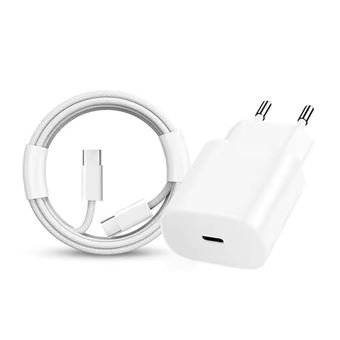 Kit Base Carregador Type C Fastcharge 35W + Cabo de Carga 60W Type C 1m PHONECARE para Apple iPhone 15 Plus | Branco - 1