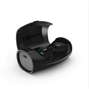 Auriculares Desporto Mini Bluetooth Magunivers ES60 TWS Headset Caixa de Carga Magnética para iPhone Samsung HTC Preto