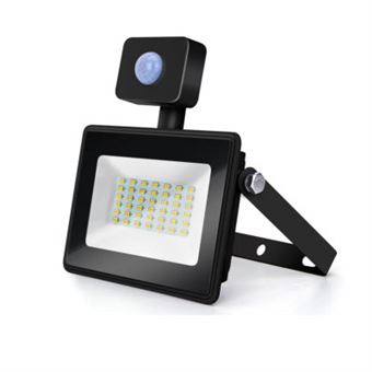 Luz de Inundação do Sensor LED AIGOSTAR | 30W | 2700lm | 4000K | IP65 | Preto - 1