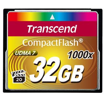 Cartão de Memória Transcend 1000x CompactFlash 32GB | Preto - 1