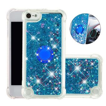 Capa Protetora GANGXUN para iPod Touch 7/6/5 | TPU Transparente | Brilhante com Glitter e Areia Movediça | Blue - 1