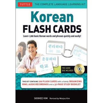 Korean Flash Cards Kit Learn 1,000 Basic Korean Words And Phrases Quickly And Easily Hangul  Romanized Forms Audiocd Included - 1