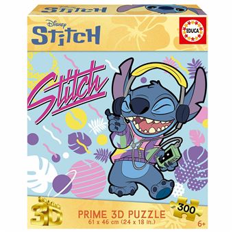 Puzzle Educa Prime 3D Lenticular Disney Stitch | 300 Peças - 1