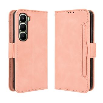 Capa FOXDOCK Protetora para Infinix Hot 60 Pro 4G | Suporte e Flip de couro PU | À Prova de Choque | Rosa - 1