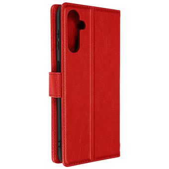 Capa Avizar para Samsung Galaxy A14 Carteira Suporte vídeo Vermelho - 1