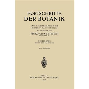 Fortschritte Der Botanik - Achter Band - Paperback / softback - 0 - 1