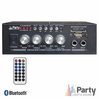 Amplificador Karaoke Party Light&Sound 2X25W 8-16 Ohm 220V/12V Usb/Bt/Fm Ltc - 1