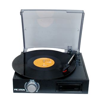 Gira-Discos PRIXTON com Leitor de Cassetes e Conversor de MP3 - 1