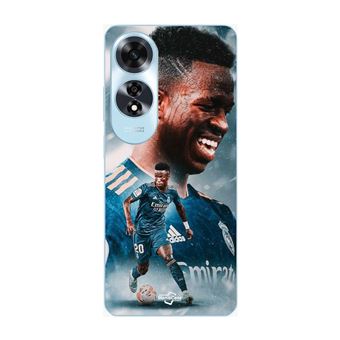 Capa Maniacase para Oppo A60 | Vinicius JR Papel de parede azul do Real Madrid - 1