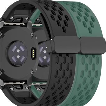 Pack 2x Bracelete Antiimpacto SnapFlow para Garmin Fenix 6X Pro Sapphire Preto e Verde - 1