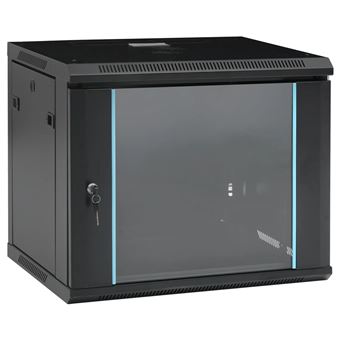 Armário Bastidor vidaXL de parede 9U 19" IP20 600x450x510 mm - 1