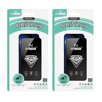 Pack Películas Gandy para Apple iPhone 15 Plus de Vidro Temperado Anti-Spy | Moldura em Preto | 2 Unidades - 1