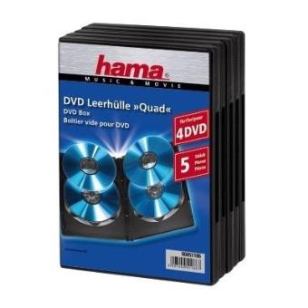 Hama DVD Quad Box, Black, Package of 5 pieces - 1