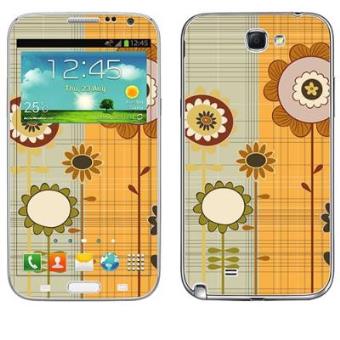 Adesivo Royalsticker Para Samsung Note 2 (Sticker : Flowers With Two Plaids) - 1