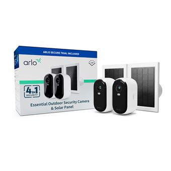 Câmara de Segurança Arlo Essential VMK2250: IP Kamera mit Solar 2er Pack | Branco - 1