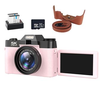 Máquina Fotográfica Digital Compacta SZSMART RZ0 | Tela 3" | WIFI | 75 Megapixéis | Rose | 5K | 2 Baterias | ISO:6400 | 32G - 1