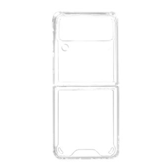 Capa Avizar para Samsung Galaxy Z Flip 3 Costas Rígidas Cantos Bumper Fina Leve - Transparente - 1