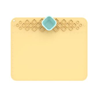 Tapete de pintura de silicone CO-Phénix Lavável e reutilizável para pintura, arte, barro e artesanato -B Amarelo claro - 1