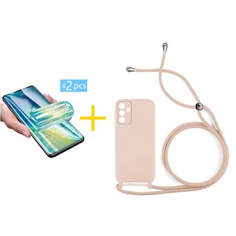 Pack 2 x Película de Hidrogel + Capa skyhe para Samsung Galaxy S25 5G | Gel Rope | Rosa Pastel - 1