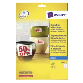 Etiqueta Autocolante Avery J4773-10 | Branco - 1