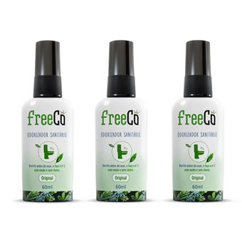 Pack Odorizador Sanitário FreeCô Original | 3x 60ml - 1