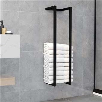 Toalheiro vidaXL 25x20x95 cm ferro preto - 1