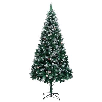 Árvore de Natal vidaXL artificial com pinhas e neve branca 240 cm - 1