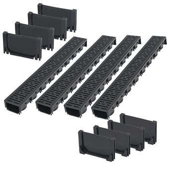 Canais de Drenagem vidaXL Plástico 4 M - 1
