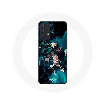 Capa Maniacase para Samsung Galaxy A32 5G Série Tanjiro et Nezuko Demon Slayer Kimetsu no Yaiba Cartaz - 1