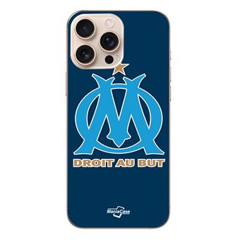 Capa Maniacase para Iphone 16 Pro Max | logo om olympique de marseille fundo azul - 1
