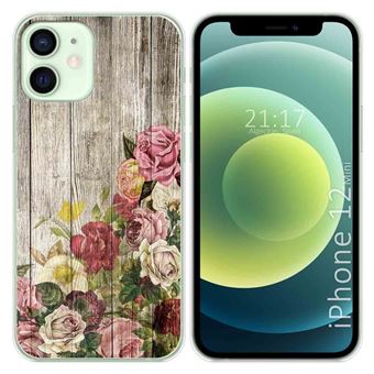 Capa Tumundosmartphone de Gel TPU para iPhone 12 Mini (5.4) Design de madeira 08 Desenhos - 1