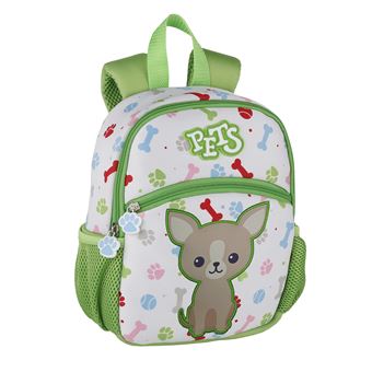 Mochila DAM Pets Chihuahua | Neoprene Macio e Suave | 21x9x26 cm - Verde - 1