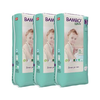 Fraldas Bambo Nature | Tamanho 3 | 4 a 8kg | Pack 3x52 Unidades - 1